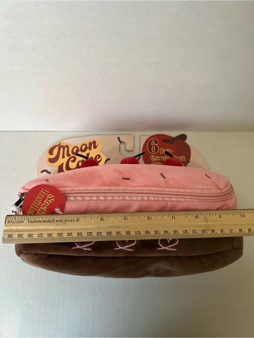 NWT Moon Cake Cherry Plush Pouch & Socks